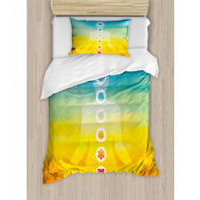 Body Silhouette in Lotus Duvet Cover Set