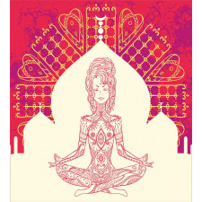 Mandala Meditation Girl Duvet Cover Set