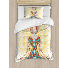 Lotus Pose Inner Peace Duvet Cover Set