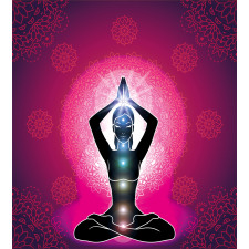 Maroon Yoga Meditation Duvet Cover Set