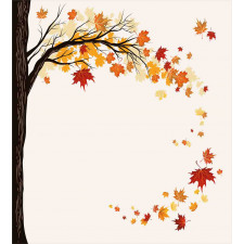 Flying Maple Leaf Seasons Duvet Cover Set