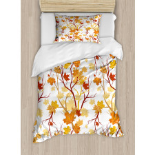 Autumn Season Elements Nature Duvet Cover Set