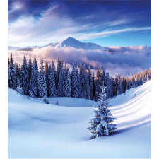 Mountain Peaks Snowy Duvet Cover Set