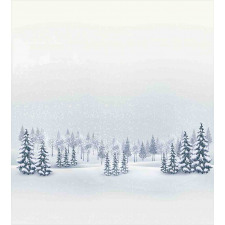 Foggy Weather Trees Duvet Cover Set