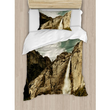 Waterfall Yosemite Park Duvet Cover Set