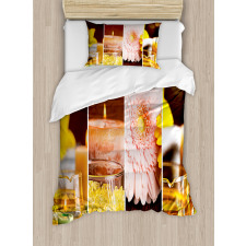 Gerbera Candles Spa Duvet Cover Set