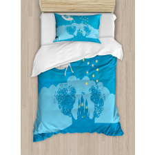 Fairy Tale Princess Girl Duvet Cover Set