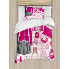 Fashion in Paris Dresses Duvet Cover Set