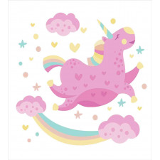 Unicorn with Star Rainbow Duvet Cover Set