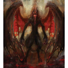 Devil Wings Flame Duvet Cover Set