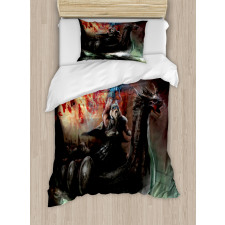 Thunder Storm Vikings Duvet Cover Set