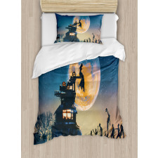 Moon Halloween Queen Duvet Cover Set