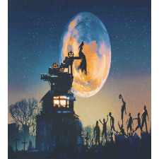 Moon Halloween Queen Duvet Cover Set