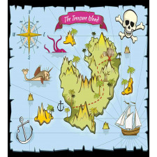 Treasure Island Skull Duvet Cover Set