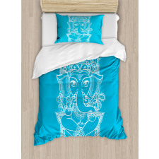 Old Elephant Figure Graphic Duvet Cover Set