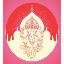 Elephant and Building Yoga Duvet Cover Set