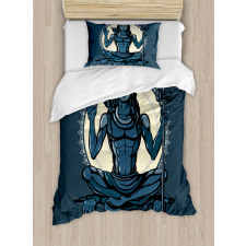 Yoga Lotus Asian Tiger Duvet Cover Set