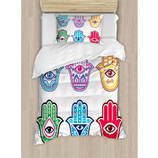 Colorful Hand Third Eye Duvet Cover Set