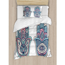 Boho Evil Eye Lotus Duvet Cover Set