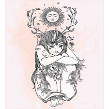 Occult Girl Under Sun Duvet Cover Set