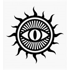 Occult Eye in Sun Duvet Cover Set