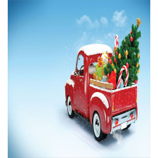 Red Truck Xmas Tree Duvet Cover Set