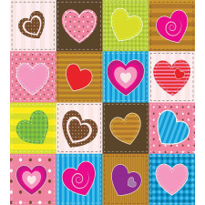 Love Heart Patchwork Duvet Cover Set