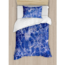 Cracked Marble Pattern Duvet Cover Set