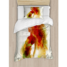 Girl Abstract Lady Duvet Cover Set