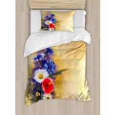 Poppy Chamomile Spring Duvet Cover Set