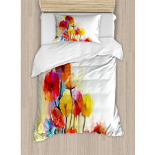 Gerbera Flower Romance Duvet Cover Set