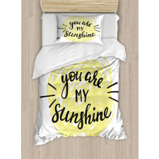 Hand Drawn Sun Romance Duvet Cover Set