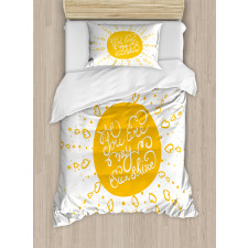 Heart Shaped Sunbeams Duvet Cover Set