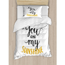 Romantic Words Love Duvet Cover Set