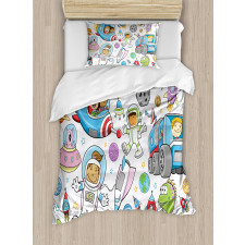 Space Kids Rocket Duvet Cover Set