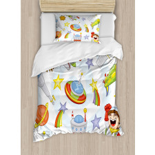 Kids Outer Space Earth Duvet Cover Set
