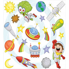 Kids Outer Space Earth Duvet Cover Set