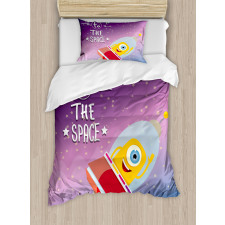 Spaceship Alien Kids Duvet Cover Set