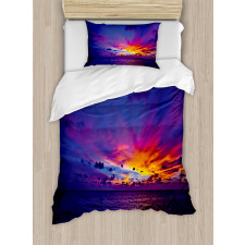 Dream Sunset Magenta Duvet Cover Set