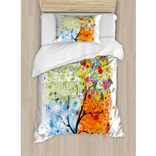 Flowers 4 Season Theme Duvet Cover Set