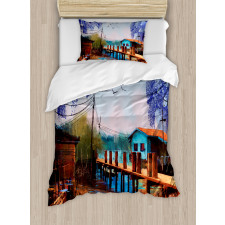 Old Fishing Village Duvet Cover Set