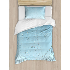 Heart from Droplets Rain Duvet Cover Set