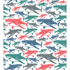 Colorful Shark Patterns Duvet Cover Set