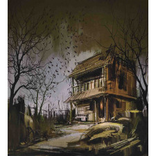 Wooden Haunted House Duvet Cover Set