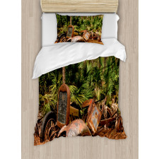 Tropical Forest Palms Duvet Cover Set