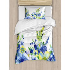 Watercolor Flower Duvet Cover Set