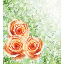 Watercolor Roses Duvet Cover Set