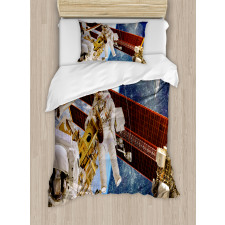 Space Station Planet Duvet Cover Set