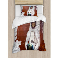 Astronaut Funny Design Duvet Cover Set