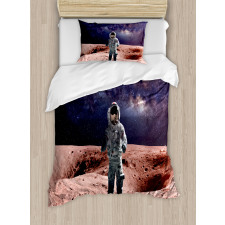 Spacewalk on Mars Outer Duvet Cover Set